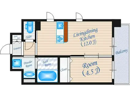 第25関根マンション(1LDK/8階)の間取り写真