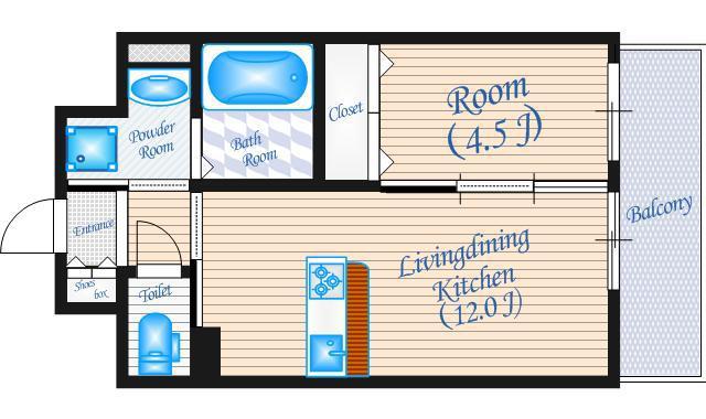 第25関根マンション(1LDK/9階)の間取り写真