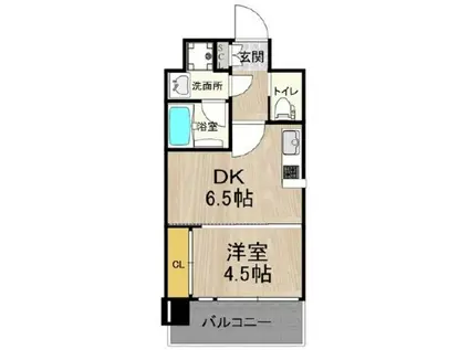 プレジオ江坂Ⅱ(1DK/9階)の間取り写真