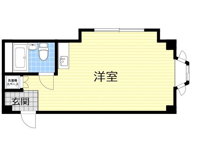 NHハイツ(ワンルーム/1階)の間取り写真