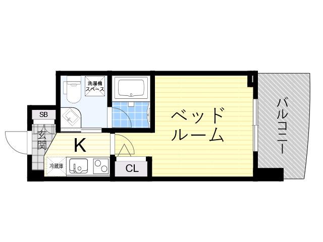 セレニテ江坂ルフレ(1K/10階)の間取り写真