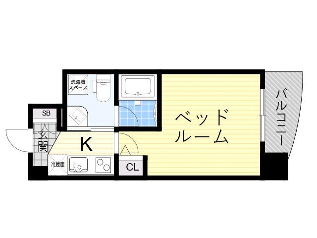セレニテ江坂ルフレ(1K/6階)の間取り写真
