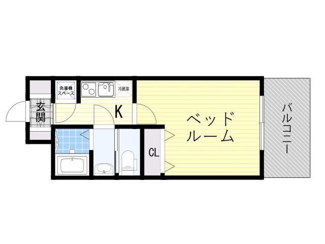 セレニテ江坂ルフレ(1K/8階)の間取り写真
