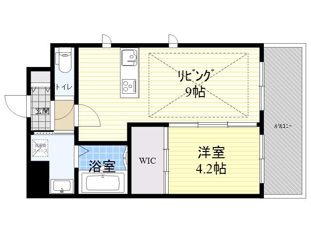 第26関根マンション(1LDK/11階)の間取り写真