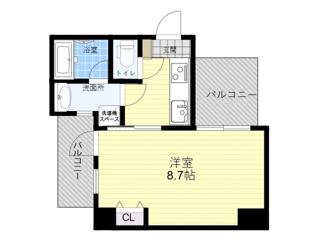 フェリーチェ梅田北(1K/3階)の間取り写真