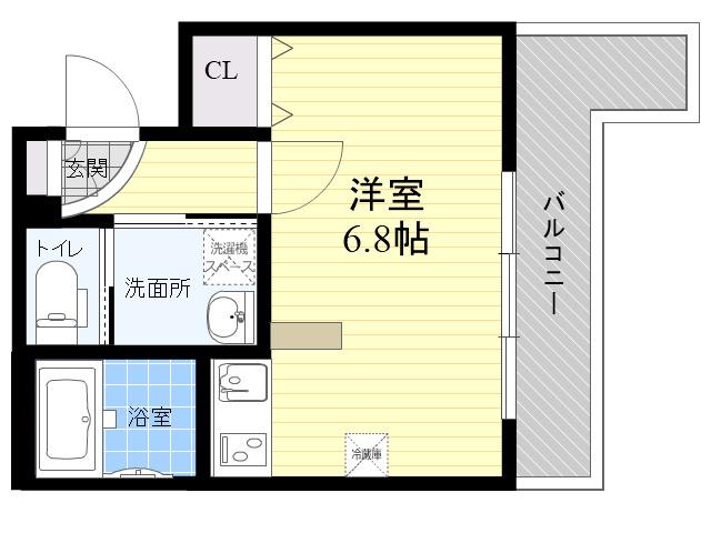 フェリーチェ梅田北(1K/7階)の間取り写真