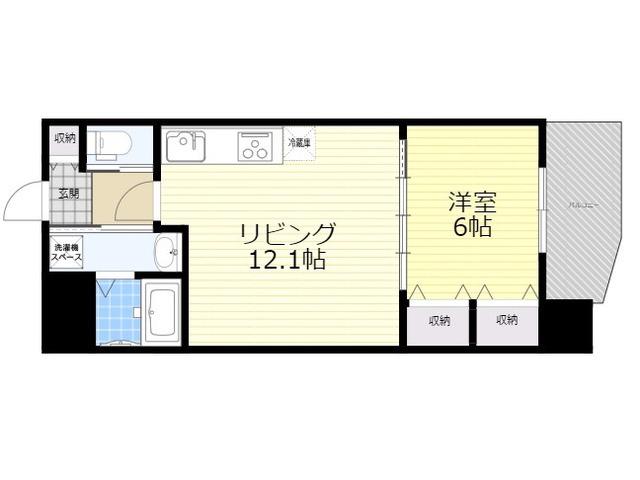 エス グランテージ(1LDK/3階)の間取り写真
