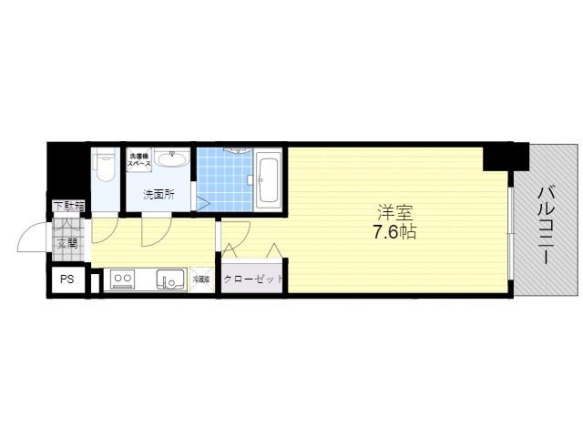 S-RESIDENCE江坂LIBLE(1K/10階)の間取り写真
