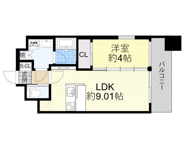 プレジオ緑地公園(1LDK/8階)の間取り写真