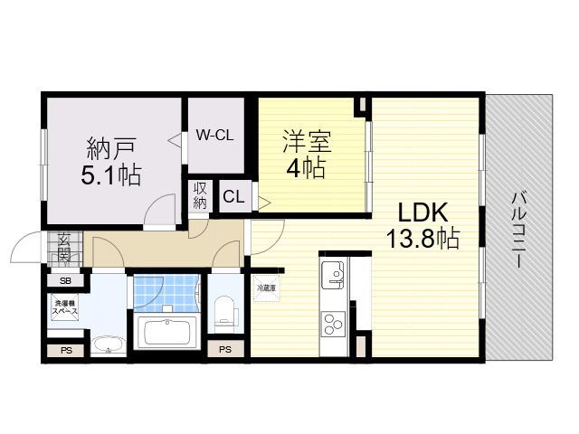 GRACE善(1SLDK/1階)の間取り写真