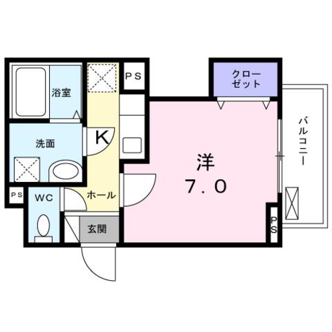 CONTEⅢ(1K/3階)の間取り写真