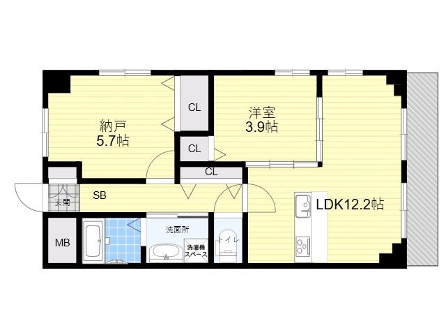 レリーフ五月が丘(2LDK/3階)の間取り写真