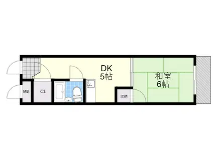 サンフラワーマンション淀川(1DK/3階)の間取り写真