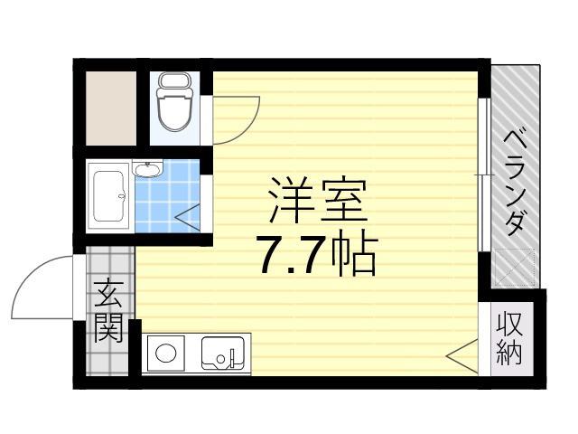KSコート千里山駅前(ワンルーム/4階)の間取り写真