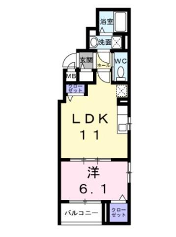 パーチェ エテルノⅡ(1LDK/2階)の間取り写真