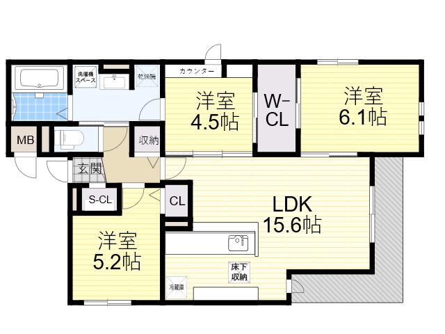 クラシスト泉町(3LDK/1階)の間取り写真