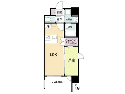 ブランシエスタ南吹田パークサイド(1LDK/2階)の間取り写真