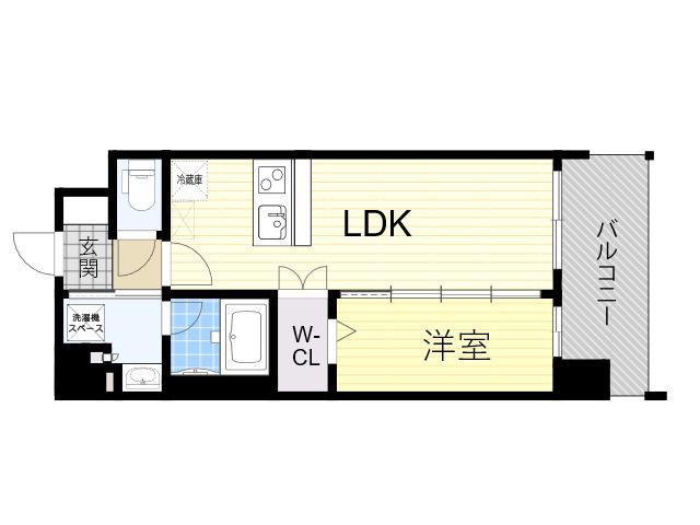 ブランシエスタ南吹田パークサイド(1LDK/6階)の間取り写真