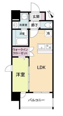 ブランシエスタ南吹田パークサイド(1LDK/4階)の間取り写真