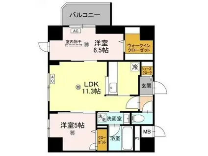 ダイワシティー新大阪(2LDK/4階)の間取り写真