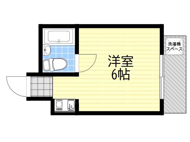 グランシャトー北加賀屋(ワンルーム/4階)の間取り写真