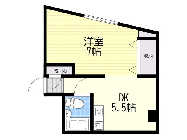 ペントハウス1(1LDK/6階)の間取り写真