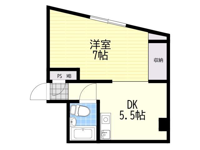 ペントハウス1(1LDK/4階)の間取り写真
