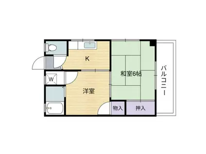 バローレ堺(2K/4階)の間取り写真