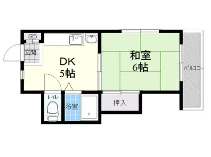 ハイツフェニックス(1DK/1階)の間取り写真