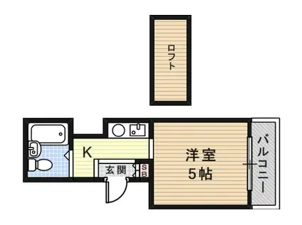 シティヴィラ尼崎(1K/5階)の間取り写真
