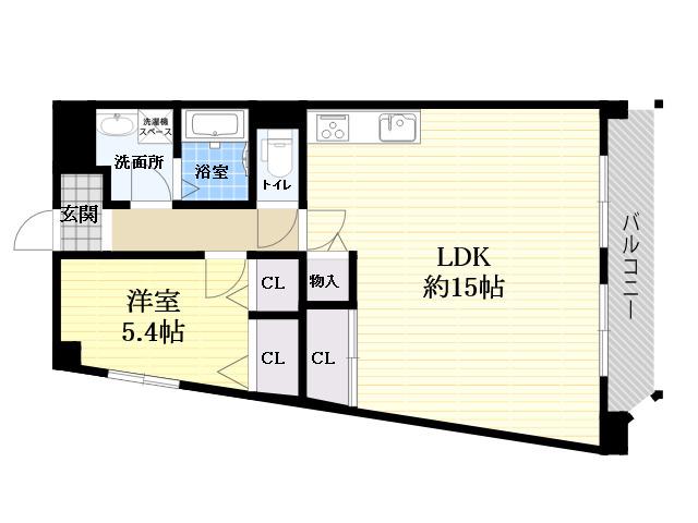 紀の国屋2(1LDK/3階)の間取り写真