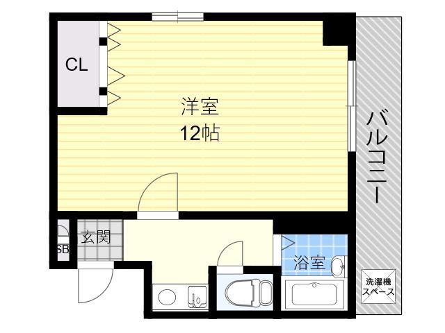 クレールステュディオ(1K/2階)の間取り写真