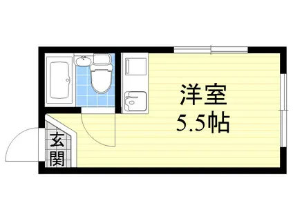 ビバハイツ開明(ワンルーム/3階)の間取り写真