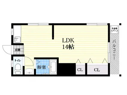 岡崎マンション(ワンルーム/3階)の間取り写真