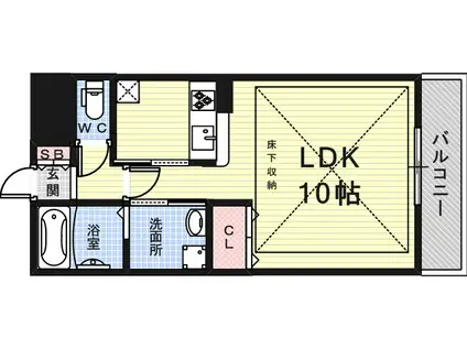エルブ ソヴァージュ(1K/1階)の間取り写真