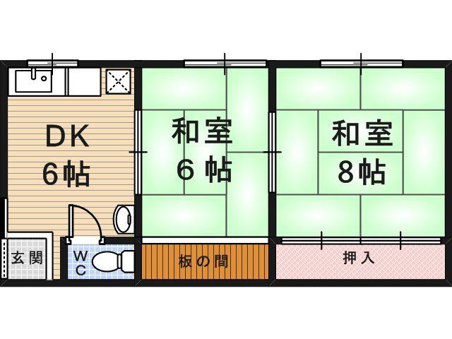 森下文化(2K/1階)の間取り写真