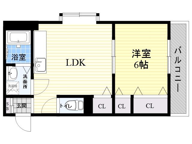 コルテリベロ(1LDK/3階)の間取り写真