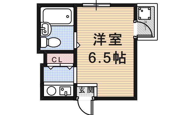 メゾンフォンタル(ワンルーム/1階)の間取り写真