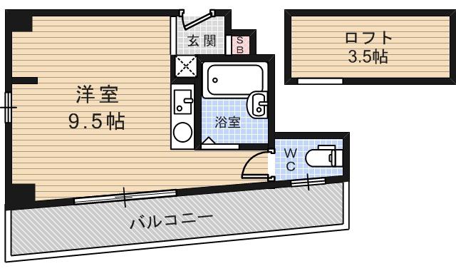 ジュエルコート神田(ワンルーム/4階)の間取り写真