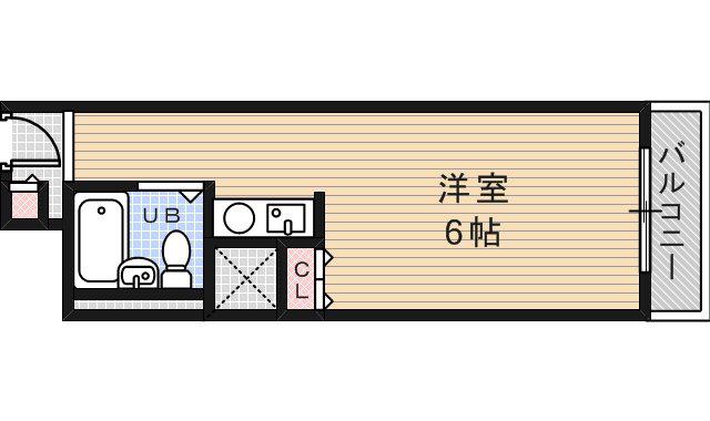 セレーノ立花(1K/1階)の間取り写真