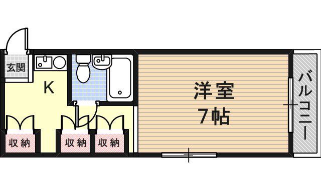 サンシティー21(ワンルーム/5階)の間取り写真