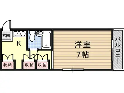 サンシティー21(ワンルーム/4階)の間取り写真