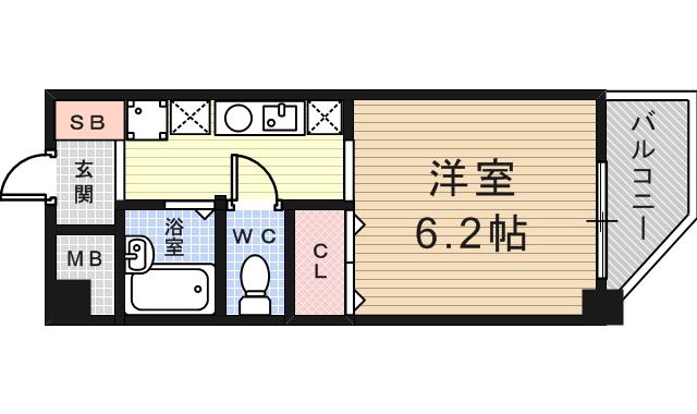 ユニテック大島(1K/3階)の間取り写真