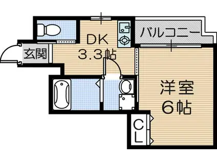 ドミトリー神田(1K/3階)の間取り写真
