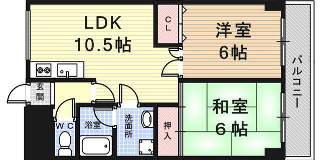 ラザント光(2LDK/4階)の間取り写真