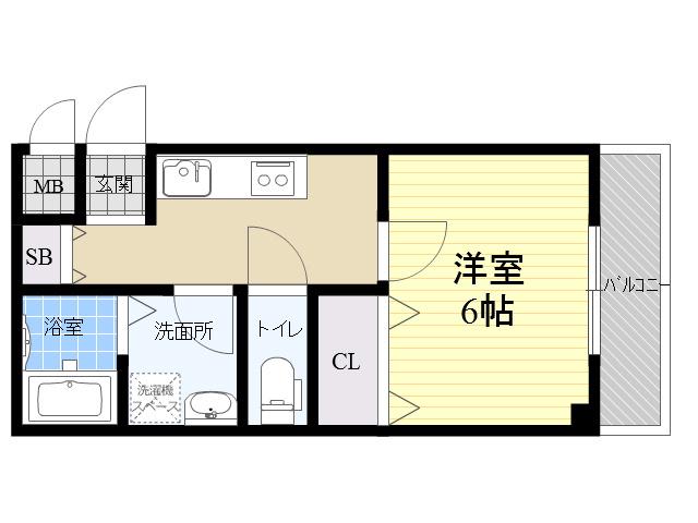 MARUTAKA(1K/3階)の間取り写真