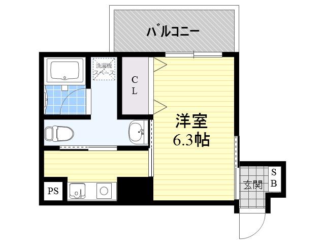 リヴァージュ尼崎(1K/7階)の間取り写真