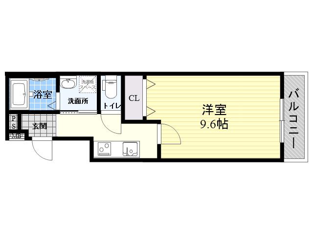 フジパレス出屋敷2番館(1K/1階)の間取り写真