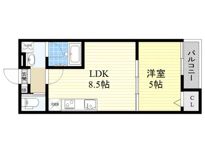 XANADU(1LDK/1階)の間取り写真