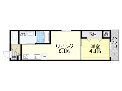 ラ・セーヌ武庫川(1LDK/3階)の間取り写真